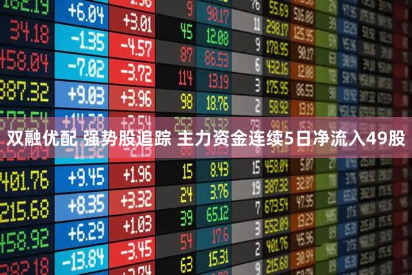 双融优配 强势股追踪 主力资金连续5日净流入49股