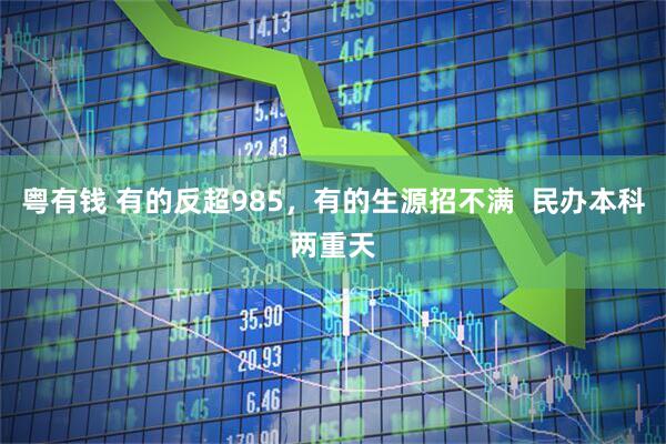 粤有钱 有的反超985，有的生源招不满  民办本科两重天