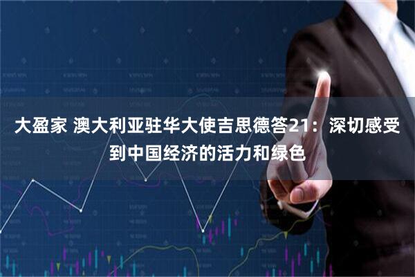 大盈家 澳大利亚驻华大使吉思德答21：深切感受到中国经济的活力和绿色
